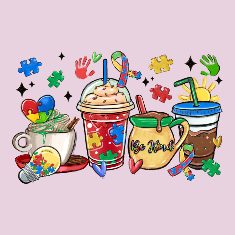 Autism Awareness Day Coffee Cups Ladies Tee by MaliasSmallBusiness | Teevron