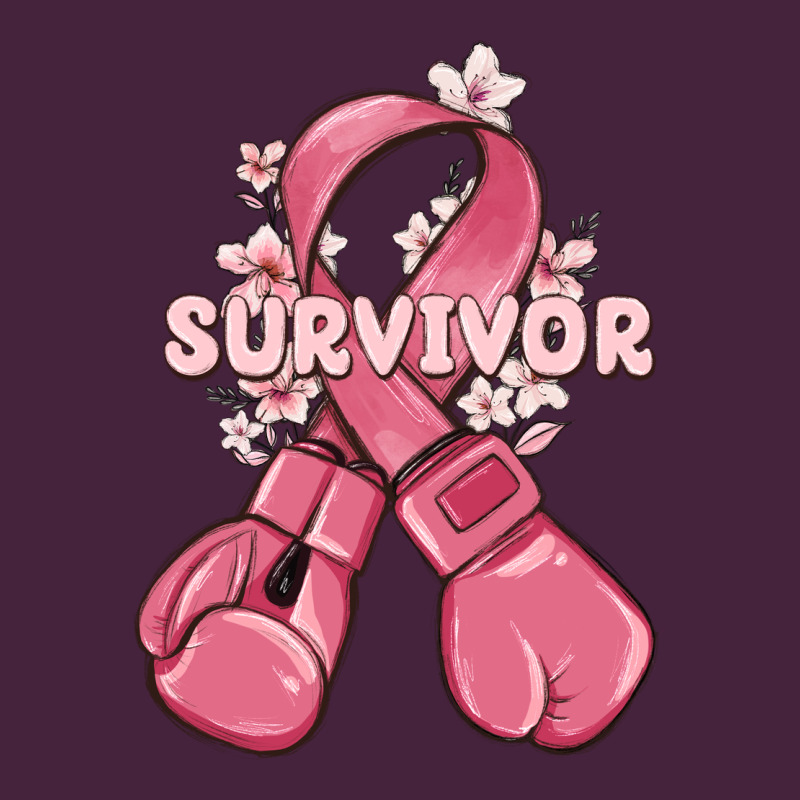 Survivor Breast Cancer With Boxing Gloves Premium Tee by MaliasSmallBusiness | Teevron