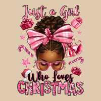 Just A Girl Who Loves Pink Christmas Afro Messy Bu Heavyweight Sweatshirt | Teevron