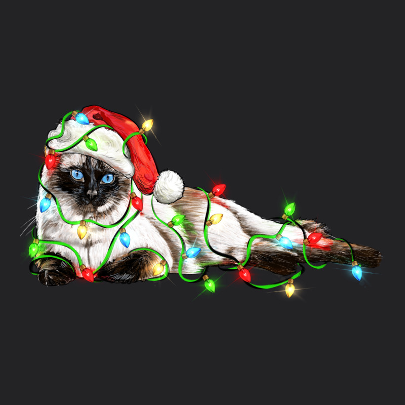 Christmas Siamese Cat Vintage Tee by LillyAllenDesigns | Teevron