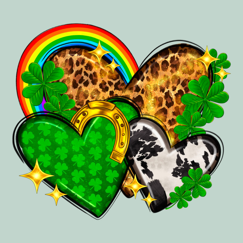 St. Patrick's Day Hearts With Leopard Zipper Hoodie by HowdyJamesFarm | Teevron