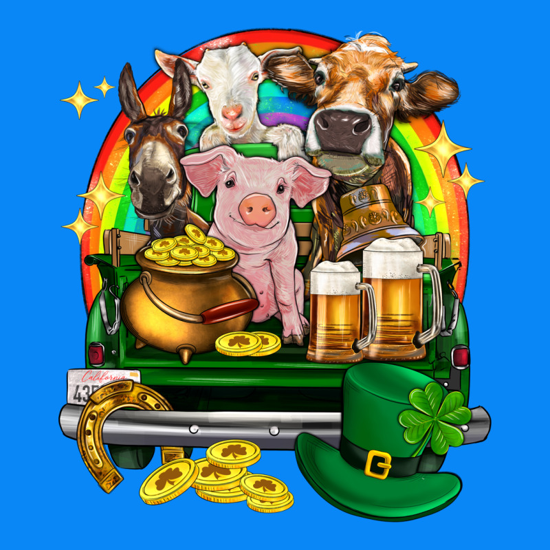 St. Patrick's Day Farm Animals On Truck Zipper Hoodie by HowdyJamesFarm | Teevron
