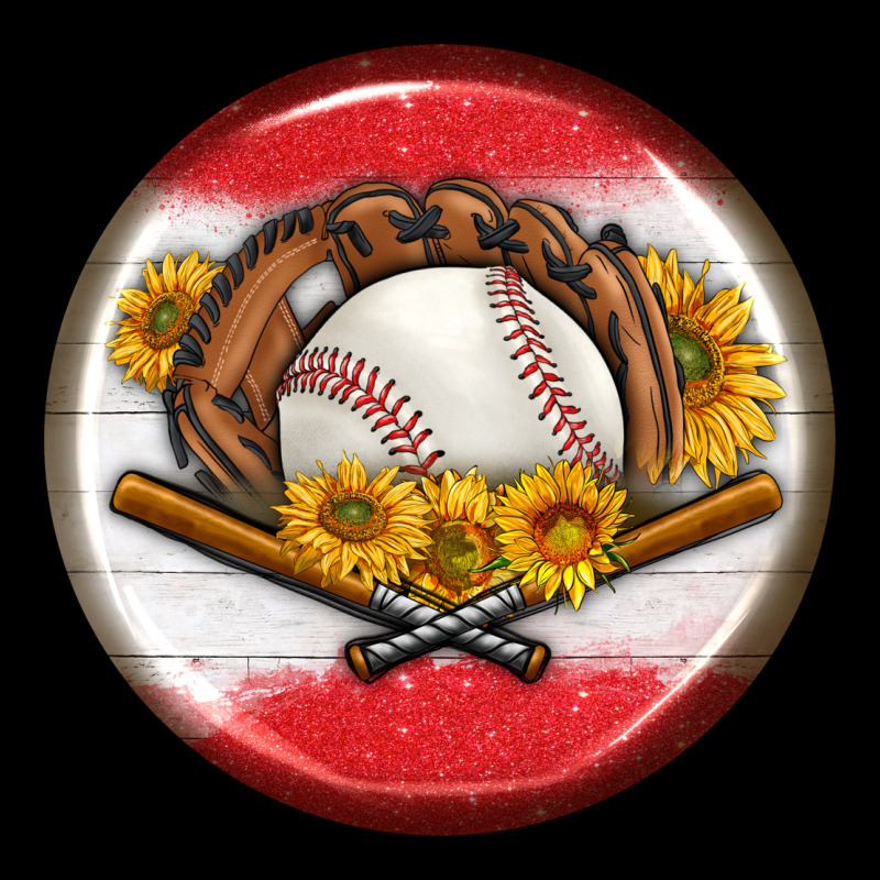 Baseball With Sunflower Round Earrings Premium Sweatshirt by BundleAndBundleShop | Teevron