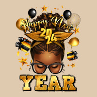 Happy New Year Afro Messy Bun Heavyweight Sweatshirt | Teevron