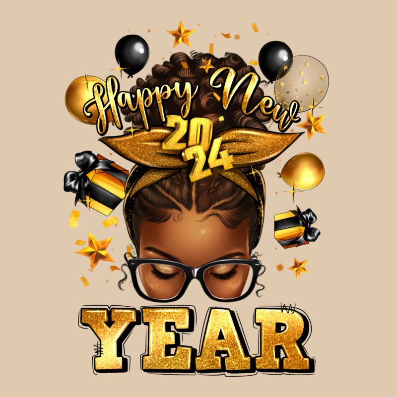 Happy New Year Afro Messy Bun Heavyweight Sweatshirt by texasbilliewilder | Teevron