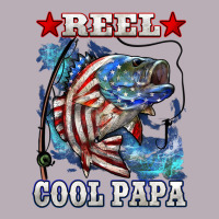 Reel Cool Papa American Flag Bass Fishing Vintage Tee | Teevron