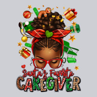 Santas Favorite Caregiver Afro Messy Bun Heavyweight Sweatshirt | Teevron