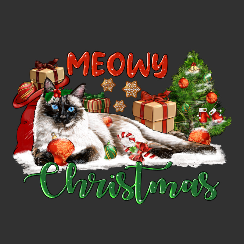 Siamese Cat Meowy Christmas Urban Heavy Tee by LillyAllenDesigns | Teevron
