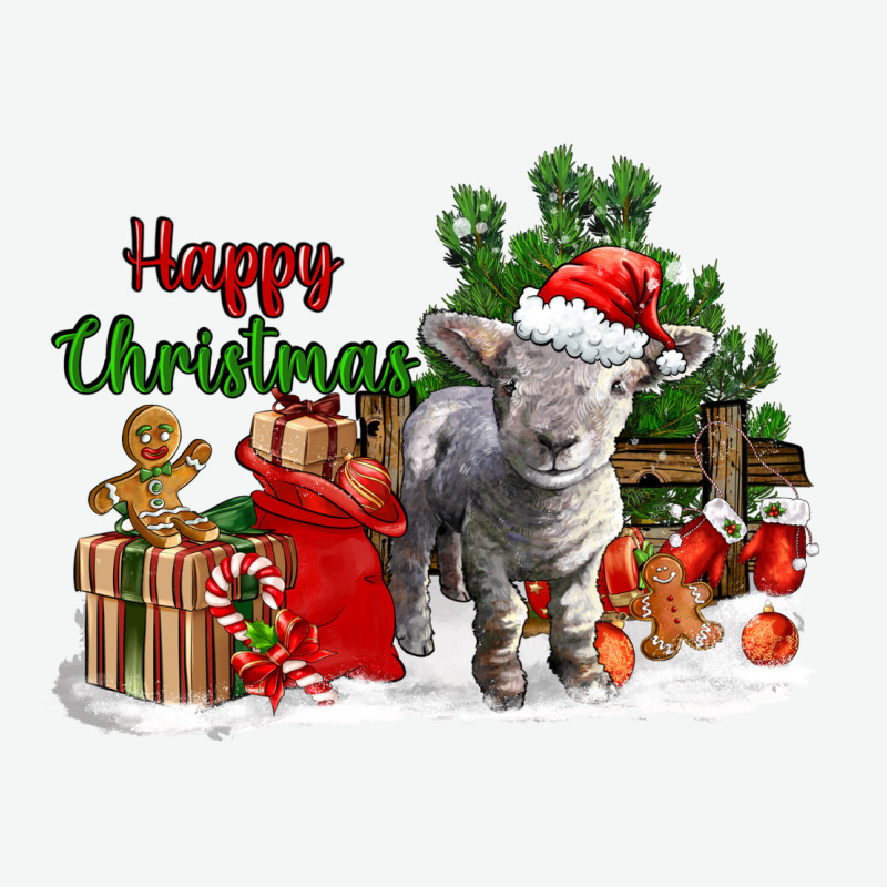 Happy Christmas Southdown Baby Sheep Urban Heavy Tee by LillyAllenDesigns | Teevron