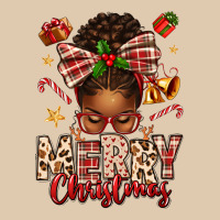 Merry Christmas Afro Messy Bun Heavyweight Sweatshirt | Teevron