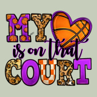 My Heart Is On That Court Basketball Long Sleeve Tee | Teevron