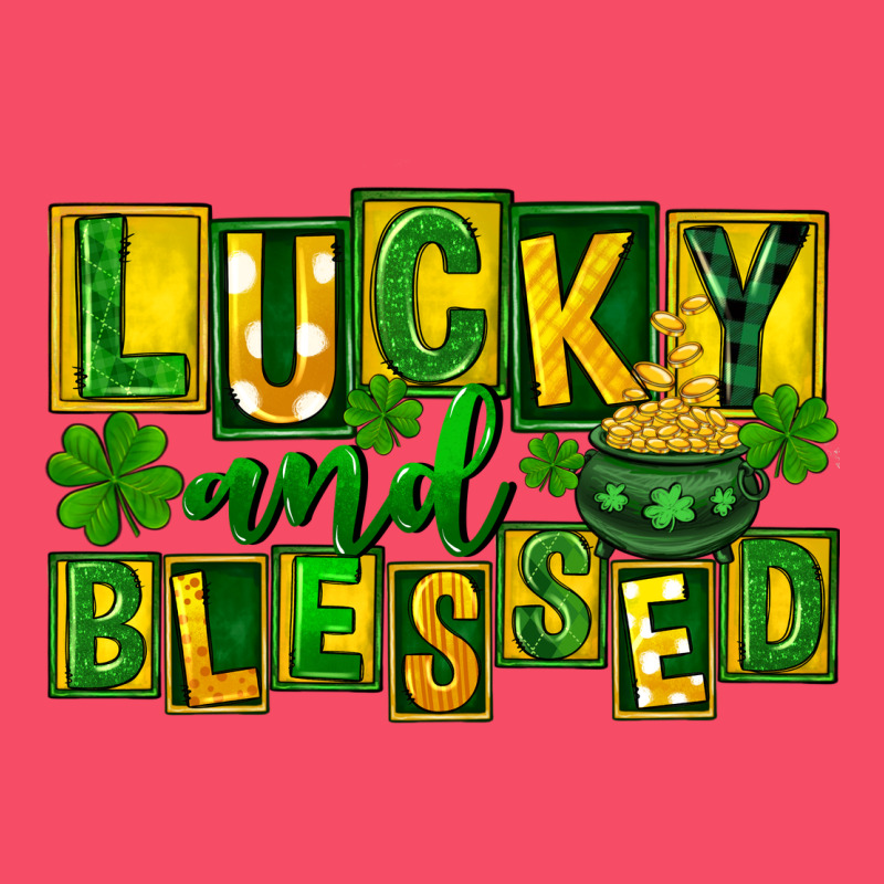 St Patricks Day Lucky And Blessed Premium Sweatshirt by FaDigitalArtStudio | Teevron
