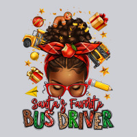 Santas Favorite School Bus Driver Afro Messy Bun Heavyweight Sweatshirt | Teevron