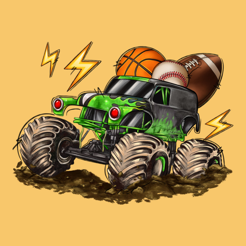 Monster Truck Sports Vintage Hoodie by LillyAllenDesigns | Teevron