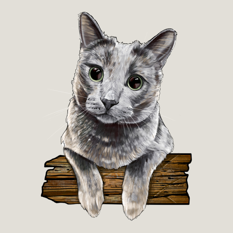 Russian Blue Cat Face Heavy Core Tee by LillyAllenDesigns | Teevron