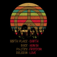 Birthplace Earth Race Human Peace Sign Hippie Long Sleeve Tee | Teevron