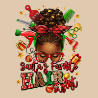 Santas Favorite Hair Stylist Afro Messy Bun Heavyweight Sweatshirt | Teevron