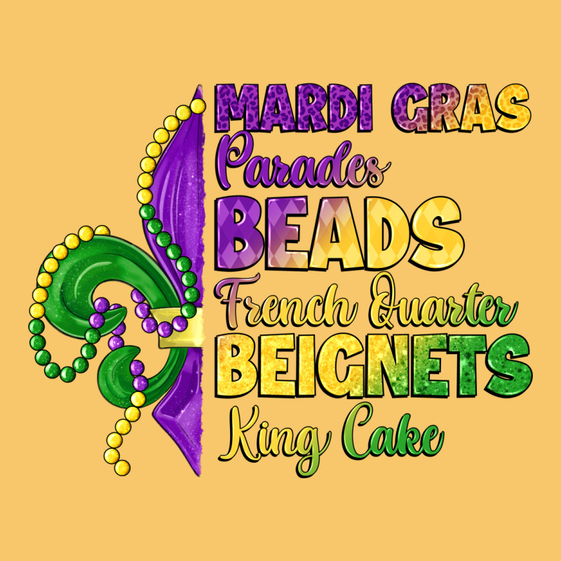 Mardi Gras Parades Beads French Quarter Beignets K Vintage Hoodie by LillyAllenDesigns | Teevron