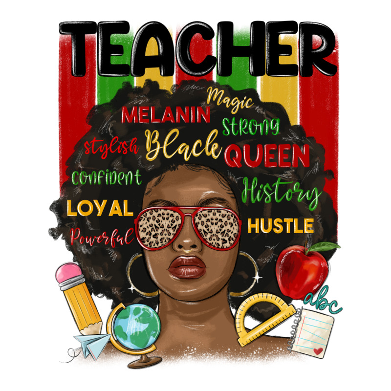 Black Woman Teacher Premium Tee by MaliasSmallBusiness | Teevron