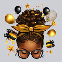 New Year's Eve Afro Messy Bun Heavyweight Sweatshirt | Teevron