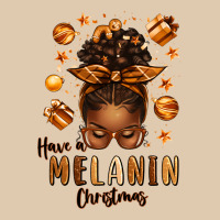 Have A Melanin Christmas Afro Messy Bun Heavyweight Sweatshirt | Teevron