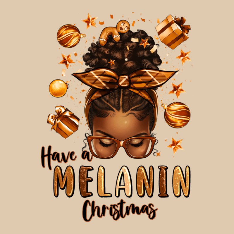 Have A Melanin Christmas Afro Messy Bun Heavyweight Sweatshirt by texasbilliewilder | Teevron