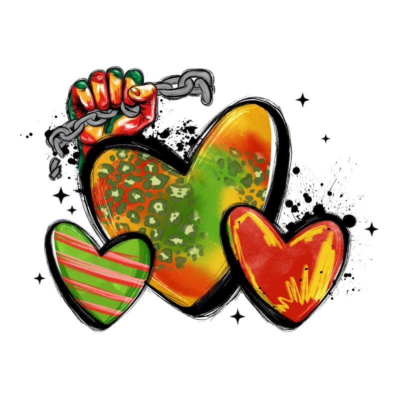 Juneteenth Hearts Premium Tee by MaliasSmallBusiness | Teevron