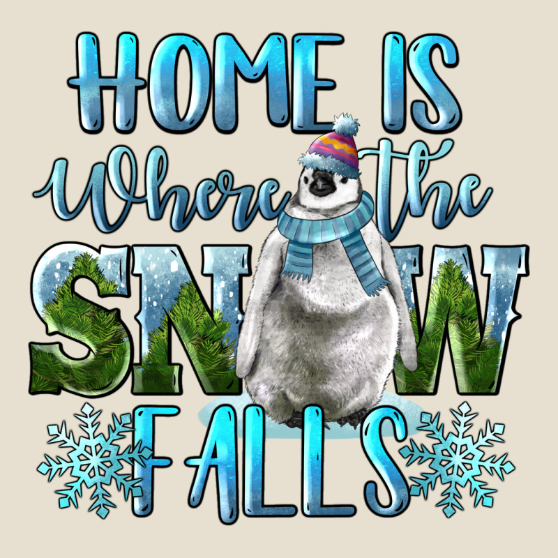 Home Is Where The Snow Falls Winter Penguin Urban Heavy Tee by LillyAllenDesigns | Teevron