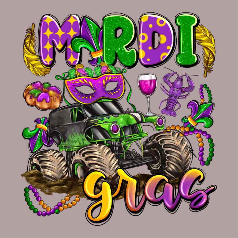 Mardi Gras Monster Truck Vintage Hoodie by LillyAllenDesigns | Teevron