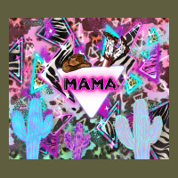 Mama Cowboy Western Animal Pattern Neon Vintage Tee | Teevron