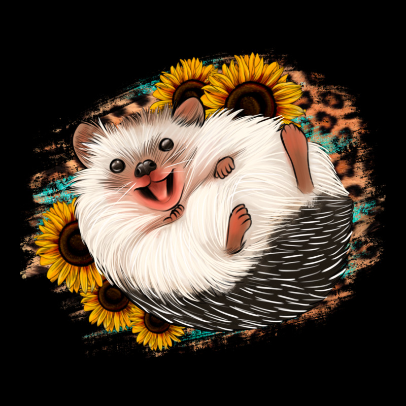 Happy Hedgehog Sunflower Leopard Ladies Tee by Jasminsmagicworld | Teevron