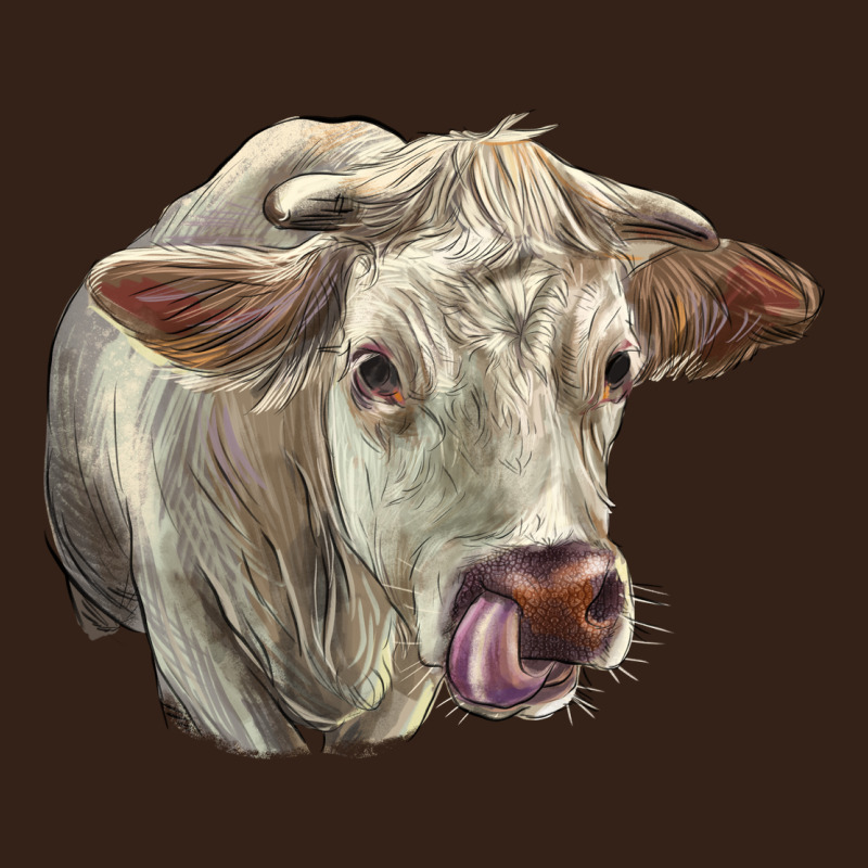 Charolais Cattle Face Heavy Core Tee by LillyAllenDesigns | Teevron