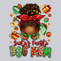 Santas Favorite Dog Mom Afro Messy Bun Heavyweight Sweatshirt | Teevron