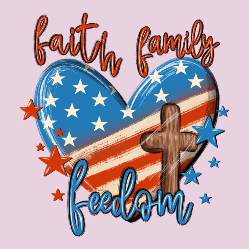 Faith Family Freedom Ladies Tee by MaliasSmallBusiness | Teevron