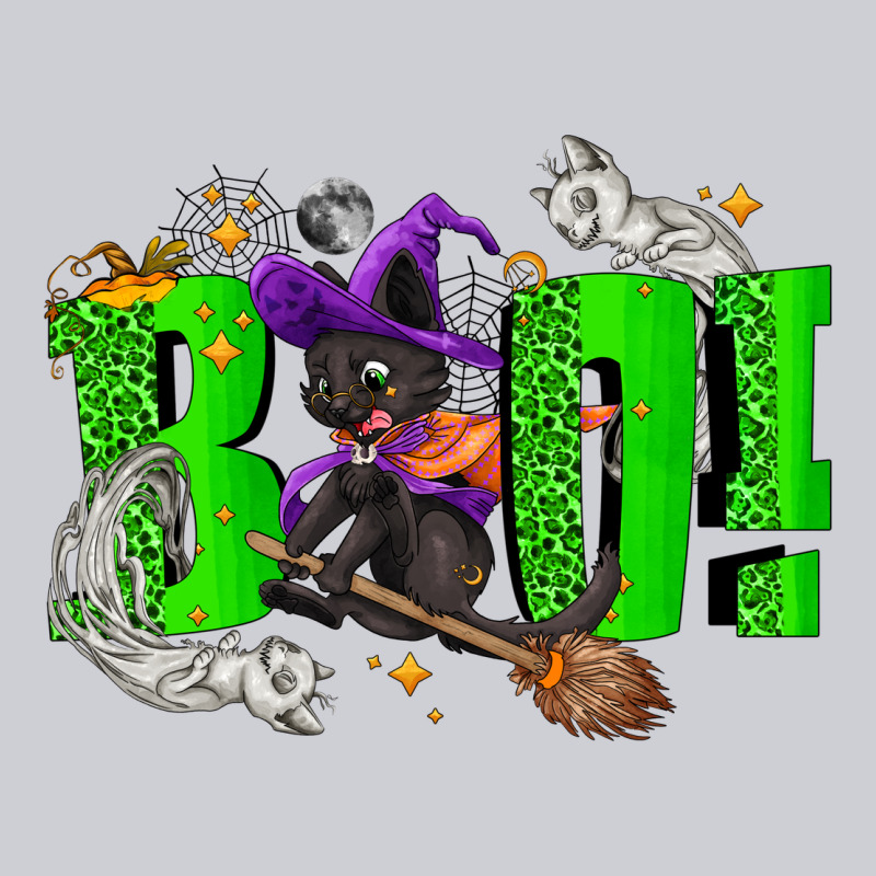 Boo! With Black Cat Halloween Heavyweight Sweatshirt by NancyCooperArtShop | Teevron