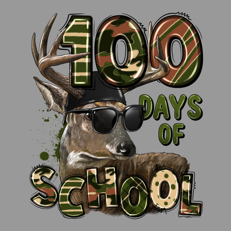 100 Days Of School Hunting Deer Vintage Hoodie by LillyAllenDesigns | Teevron