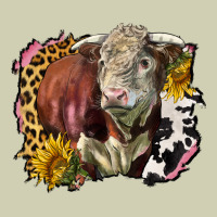Hereford Bull Western Background Heavy Core Tee | Teevron
