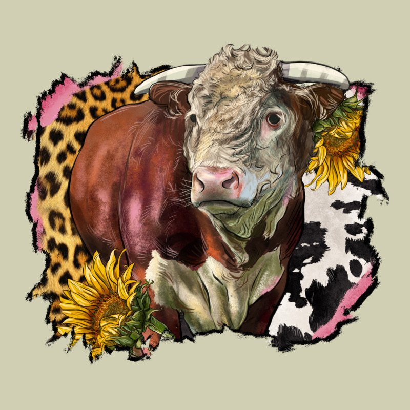 Hereford Bull Western Background Heavy Core Tee by LillyAllenDesigns | Teevron