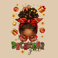 December Girl Christmas Afro Messy Bun Heavyweight Sweatshirt | Teevron