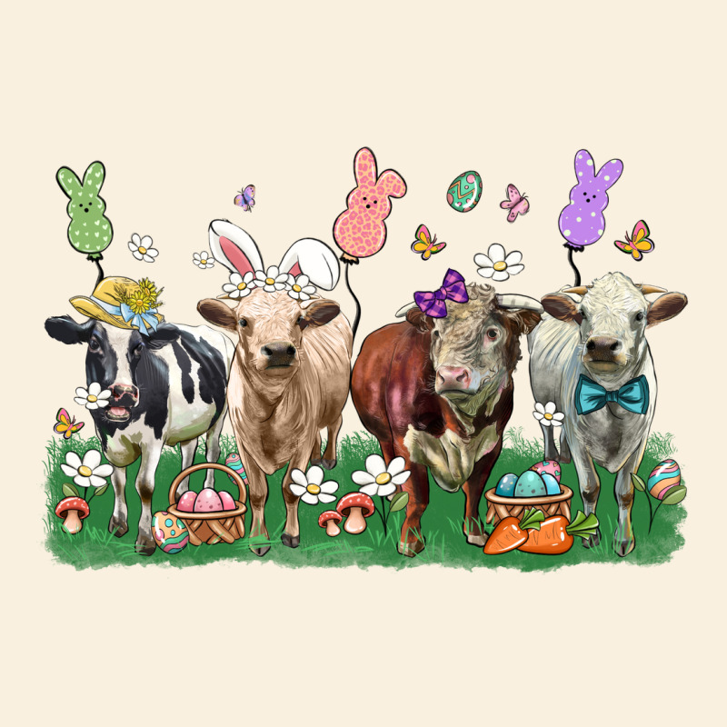 Easter Cow Vintage Hoodie by LillyAllenDesigns | Teevron