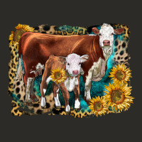 Hereford Cow And Hereford Calf With Leopard Heavy Core Tee | Teevron