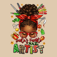 Santa's Favorite Nail Artist Afro Messy Bun Heavyweight Sweatshirt | Teevron