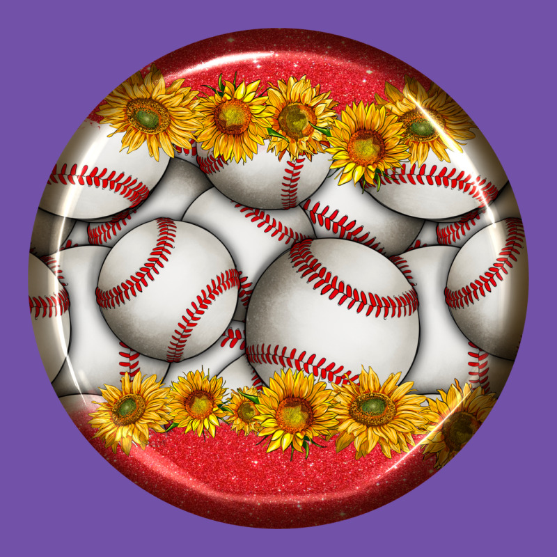 Baseball With Sunflower Round Earrings Premium Sweatshirt by BundleAndBundleShop | Teevron