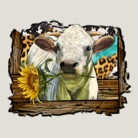 Charolais Heifer With Western Background Heavy Core Tee | Teevron