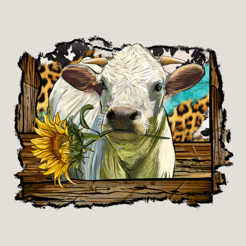Charolais Heifer With Western Background Heavy Core Tee by LillyAllenDesigns | Teevron