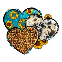 cowhide leopard hearts | Teevron