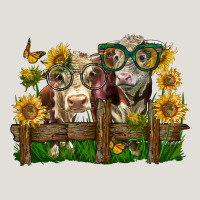 Hereford Bull And Heifer With Sunflowers Heavy Core Tee | Teevron