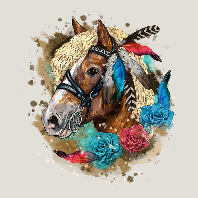 Haflinger Horse Floral Heavy Core Tee by LillyAllenDesigns | Teevron
