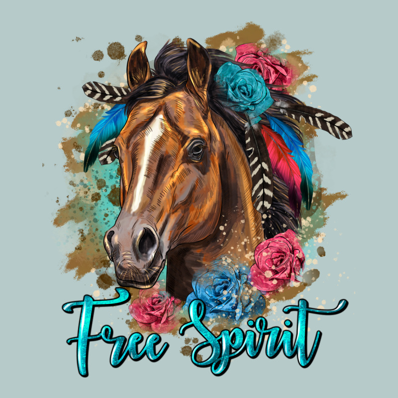 Free Spirit Quarter Horse Floral Heavy Core Tee by LillyAllenDesigns | Teevron