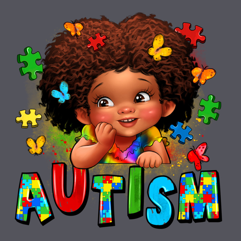 Autism Afro Girl Vintage Hoodie by LillyAllenDesigns | Teevron